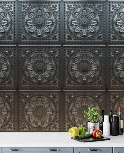 Vintage Tin Pattern Mural