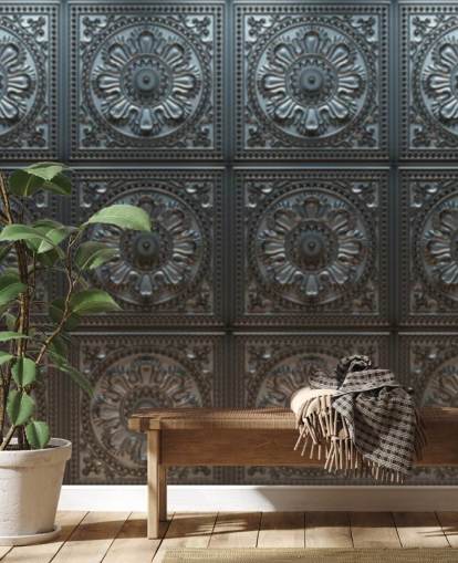 Vintage Tin Pattern Mural