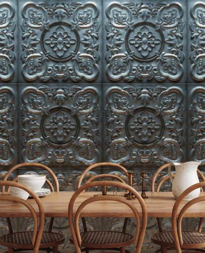 Decorative Vintage Tin Wallpaper