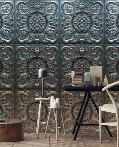 Decorative Vintage Tin Wallpaper Decorative Vintage Tin Wallpaper