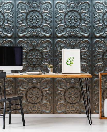 Decorative Vintage Tin Wallpaper