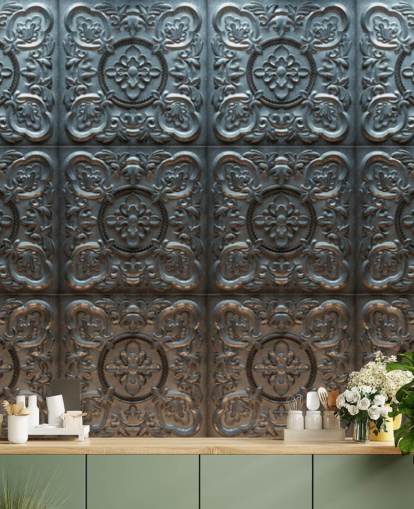 Decorative Vintage Tin Wallpaper Decorative Vintage Tin Wallpaper