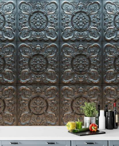 Decorative Vintage Tin Wallpaper