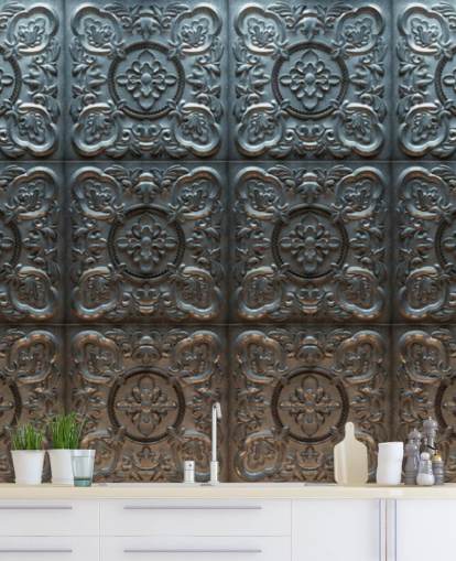 Decorative Vintage Tin Wallpaper
