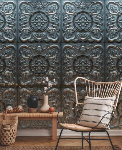 Decorative Vintage Tin Wallpaper