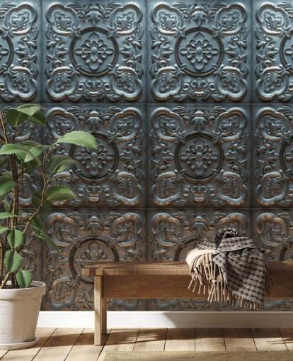 Decorative Vintage Tin Wallpaper