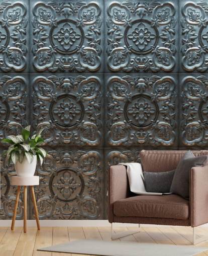 Decorative Vintage Tin Wallpaper