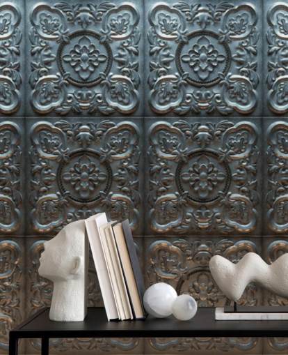 Decorative Vintage Tin Wallpaper