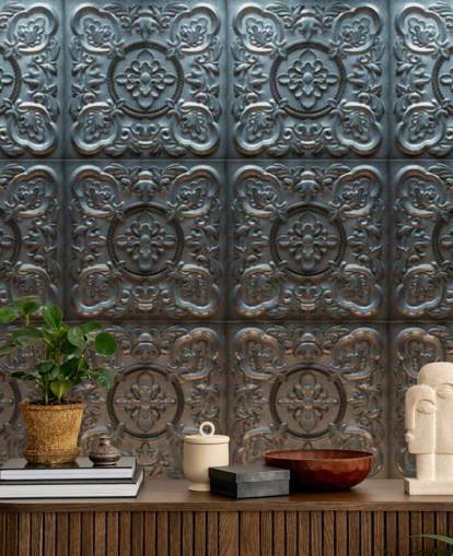 Decorative Vintage Tin Wallpaper