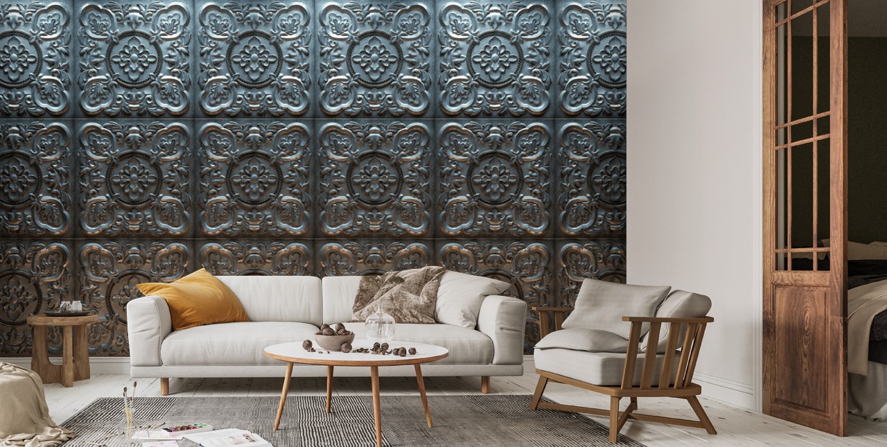 Decorative Vintage Tin Wallpaper Wallsauce UK