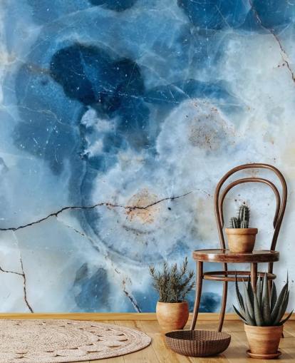 Blue Marble Geode Wallpaper