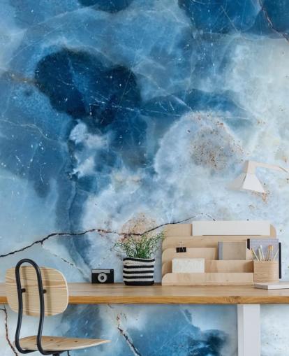 Papel de parede Blue Marble Geode