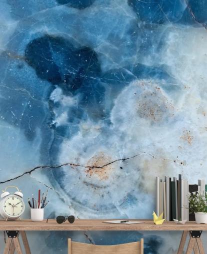 Blå Marble Geode Bakgrunn