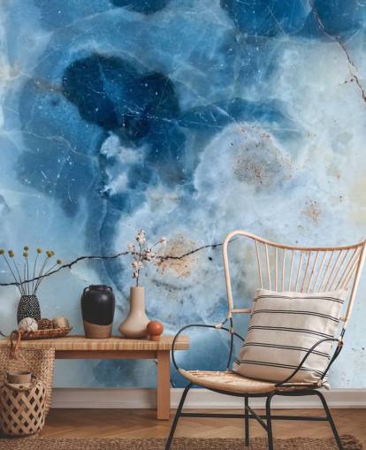 Blue Marble Geode Wallpaper