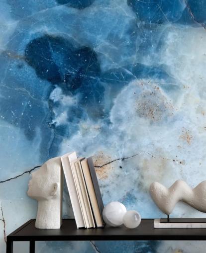 Sininen marmori Geode Taustakuva