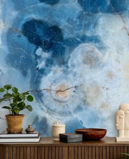 Blå Marble Geode Bakgrunn Blå Marble Geode Bakgrunn