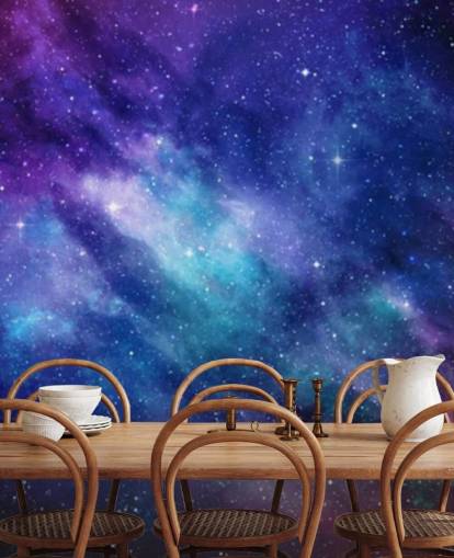 lila, blå och rosa utrymme tapet