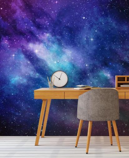 purple, blue and pink space wallpaper