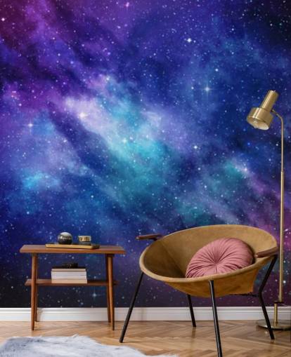 purple, blue and pink space wallpaper