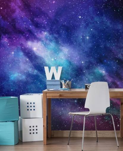 purple, blue and pink space wallpaper