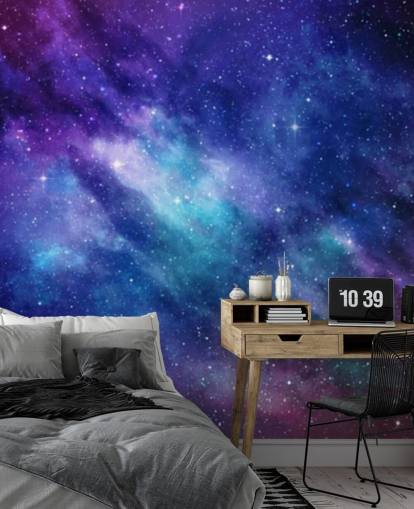 purple, blue and pink space wallpaper