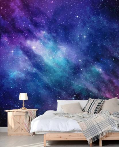 papel de parede espacial roxo, azul e rosa papel de parede espacial roxo, azul e rosa