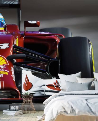 Voiture de course rouge