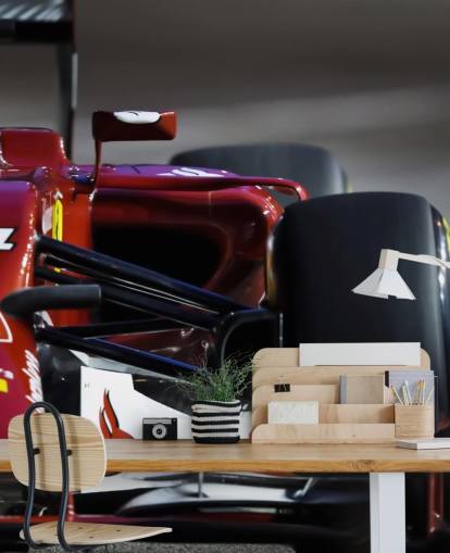 Coche de carreras rojo