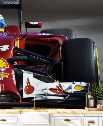 Coche de carreras rojo