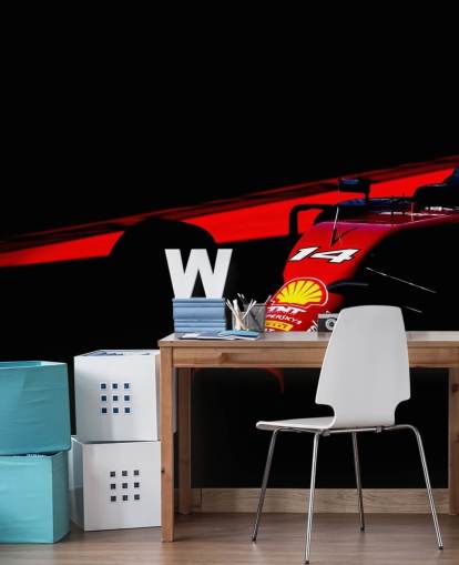 Papel pintado de F1 Red Car in Shadows Papel pintado de F1 Red Car in Shadows