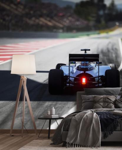 Silberne F1-Autorennen Tapete