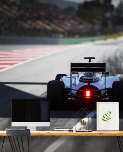 Papel de Parede Silver F1 Car Race