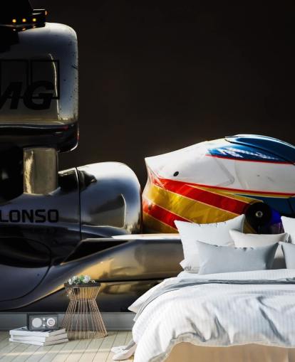 F1 bestuurdersprofiel in autobehang