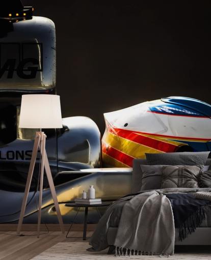 F1 bestuurdersprofiel in autobehang