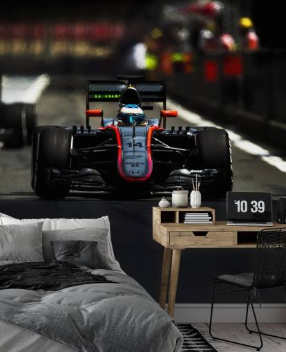 F1-Autorennen auf der Strecke Tapete