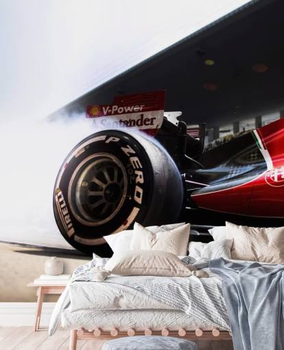 mural rojo personalizable de Fórmula 1 llamado Ferrari F1 para dormitorios y oficinas en casa mural rojo personalizable de Fórmula 1 llamado Ferrari F1 para dormitorios y oficinas en casa