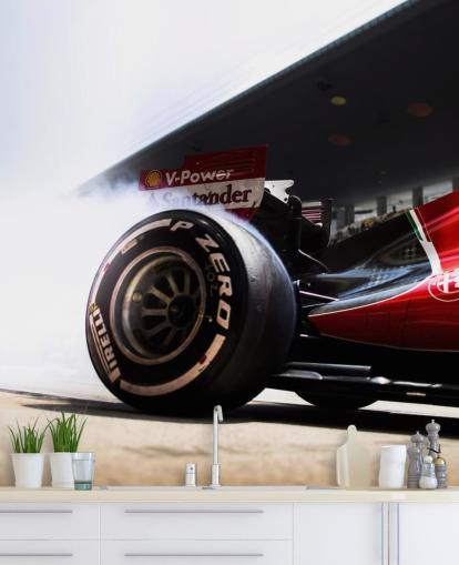 mural de papel de parede vermelho personalizável de fórmula 1 chamado Ferrari F1 para quartos e escritórios domésticos mural de papel de parede vermelho personalizável de fórmula 1 chamado Ferrari F1 para quartos e escritórios domésticos