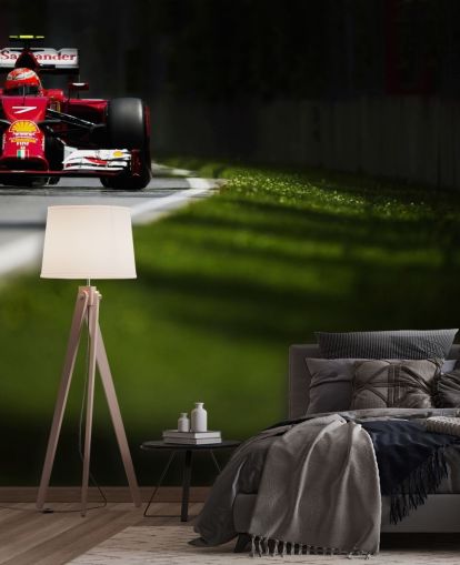 Carta da parati rossa e bianca della pista F1