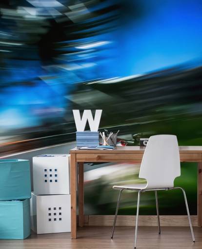 Wazig F1 Race baan behang