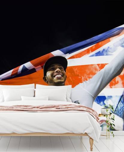 customizable Lewis Hamilton wallpaper mural called Lewis Hamilton Abu Dhabi 14