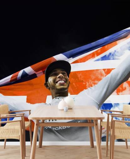 customizable Lewis Hamilton wallpaper mural called Lewis Hamilton Abu Dhabi 14