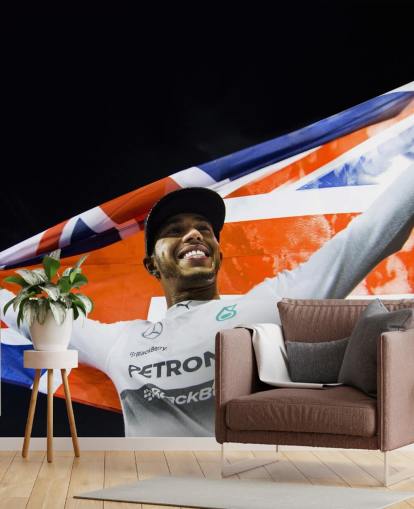 customizable Lewis Hamilton wallpaper mural called Lewis Hamilton Abu Dhabi 14