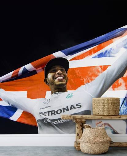 customizable Lewis Hamilton wallpaper mural called Lewis Hamilton Abu Dhabi 14