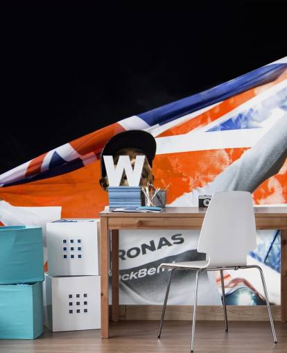 anpassbares Lewis Hamilton-Tapeten-Wandbild namens Lewis Hamilton Abu Dhabi 14