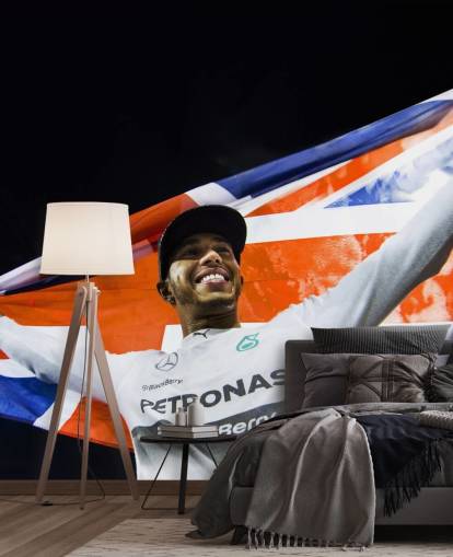 anpassbares Lewis Hamilton-Tapeten-Wandbild namens Lewis Hamilton Abu Dhabi 14