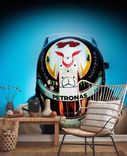 Close Up of Lewis Hamilton with Helmet Wallpaper Close Up of Lewis Hamilton with Helmet Wallpaper