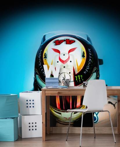 Fond d'écran en gros plan de Lewis Hamilton avec casque