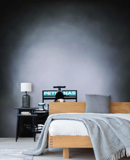 dark customisable formula 1 wallpaper mural called Lewis Hamilton Malaysia 2015 for bedrooms, home offices and man caves