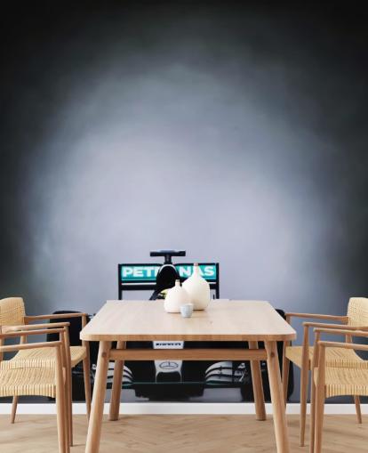 dark customizable formula 1 wallpaper mural called Lewis Hamilton Malaysia 2015 for bedrooms, home offices and man caves