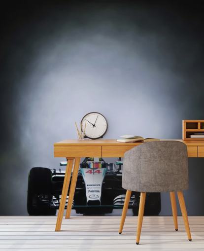 dark customizable formula 1 wallpaper mural called Lewis Hamilton Malaysia 2015 for bedrooms, home offices and man caves